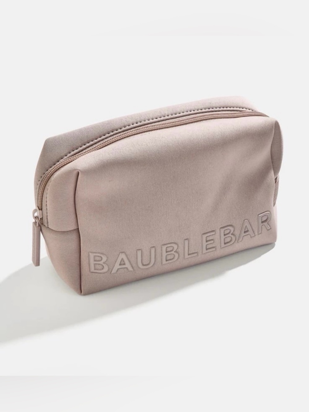 BaubleBar Blush Pink Mauve Take It Away Storage Pouch Travel Cosmetic Bag
